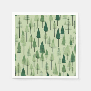 Pine Tree Design Paper Napkins