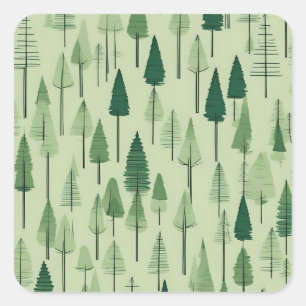 Pine Tree Design Stickers
