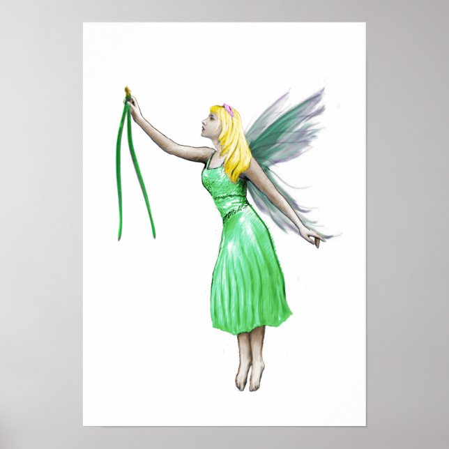 Pine Tree Fairy with pine needles Poster (Front)