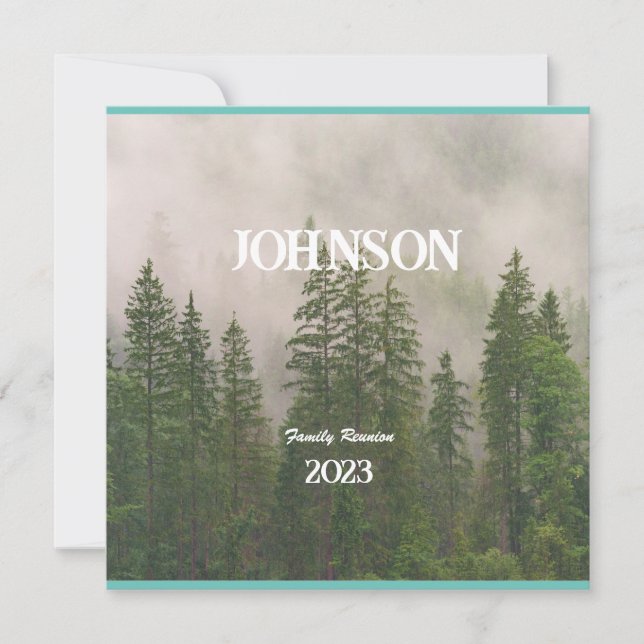Pine Tree Family Reunion Invitation (Front)
