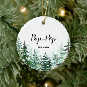 Pine Tree First Christmas as a Grandparent Ceramic Tree Decoration