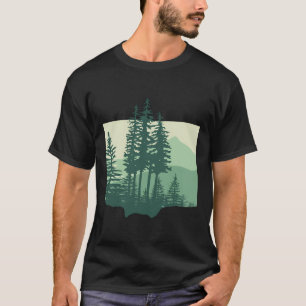 Pine Tree Forest And Mountains T-Shirt