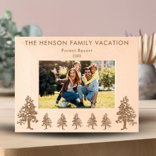 Pine Tree Forest Nature Photo Engraved Frames