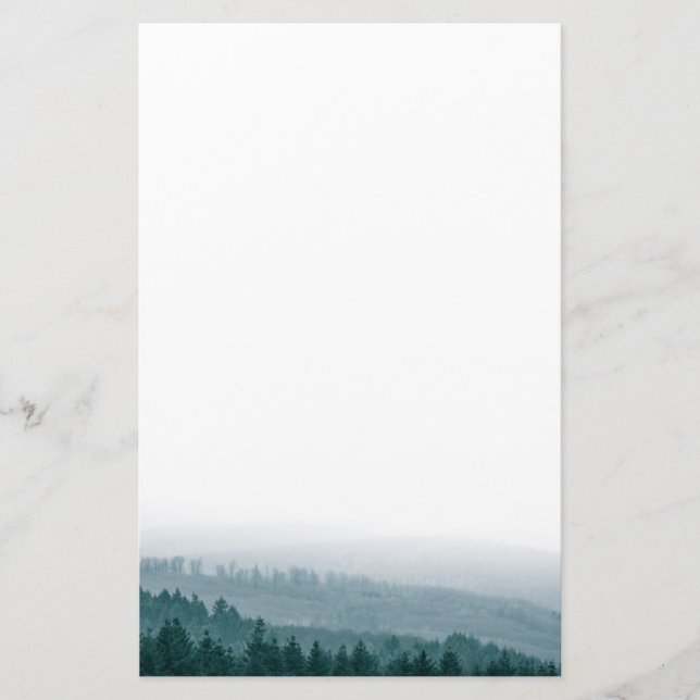 Pine tree Forest Nature Photo Stationery (Front)