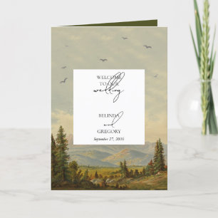 Pine Tree Forest Order of Service Wedding Programme