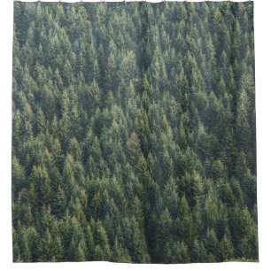 PINE TREE FOREST SHOWER CURTAIN