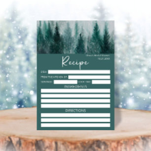 Pine Tree Forest Watercolor Recipe for the bride