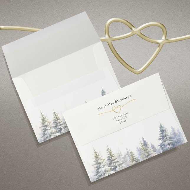 Pine Tree Forest Wedding Envelope (Creator Uploaded)