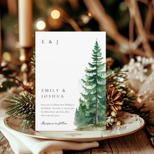 Pine Tree Forest Wedding Invitation