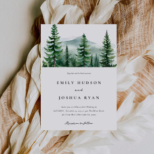 Pine Tree Forest Wedding Invitation