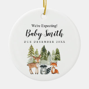 Pine Tree Forest We're Expecting Parents Ornament