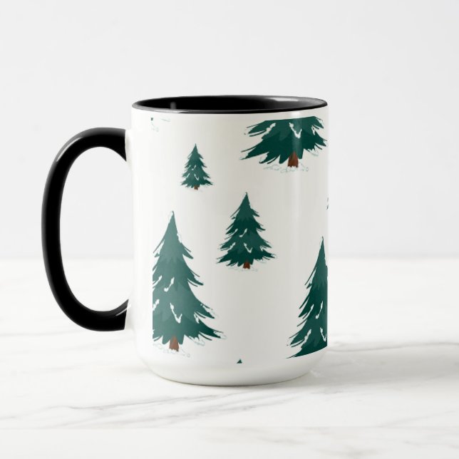 Pine Tree Gift Tag Mug (Left)