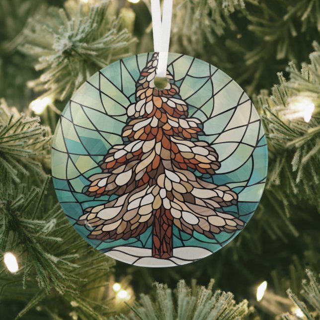 Pine Tree Glass Tree Decoration (Insitu)