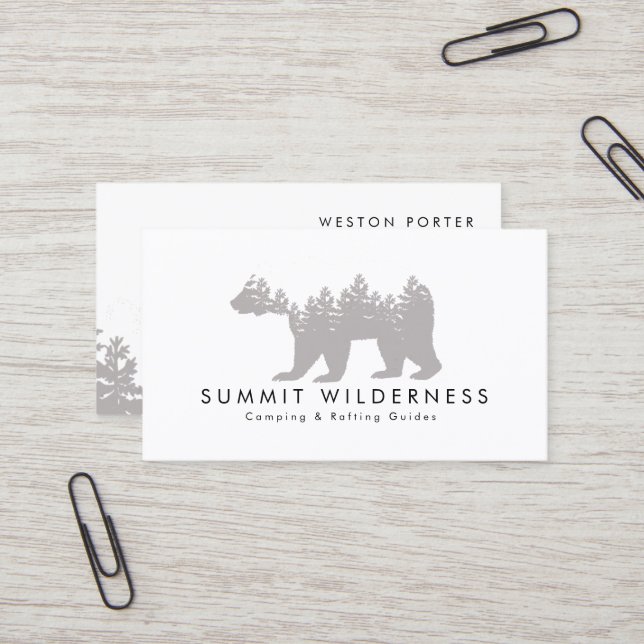 Pine-tree Grizzly Business Card (Front/Back In Situ)