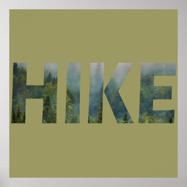 pine tree in a forest hiking lover poster (Front)