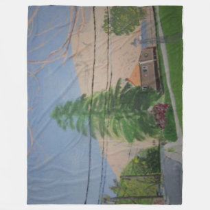 Pine Tree Large Fleece Blanket