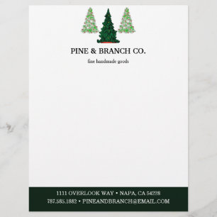 Pine Tree Logo Custom Letterhead