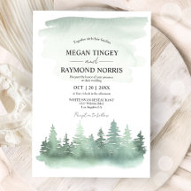 Pine Tree Mountain Landscape Rustic Wedding 