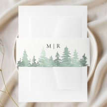 Pine Tree Mountain Landscape Rustic Wedding
