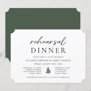 Pine Tree Mountain Outdoor Rehearsal Dinner  Invitation