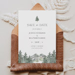 Pine Tree Mountain Wedding Save The Dates Invitation<br><div class="desc">Pine Tree Mountain Wedding Save The Dates</div>