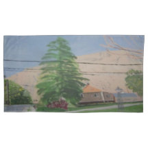 Pine Tree Near Street Pillow Case
