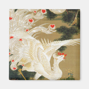 Pine Tree & Phoenix (Love Heart Phoenix), Jakuchu Magnet