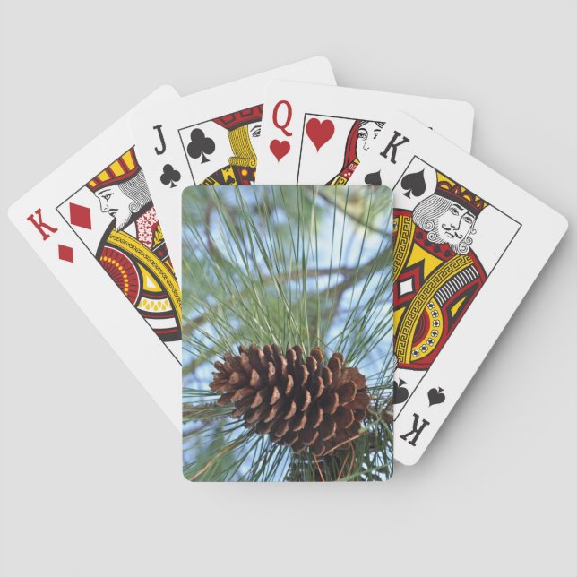 Pine tree pine cone playing cards (Back)