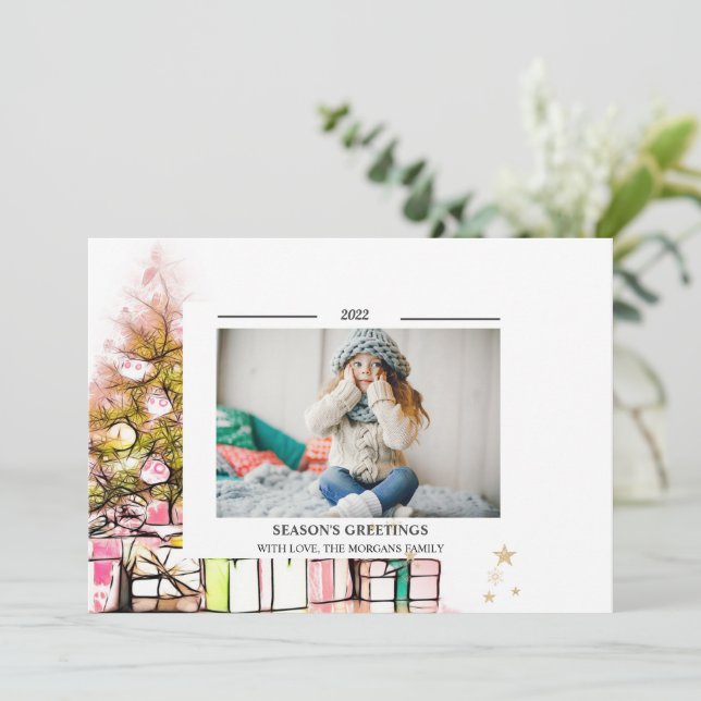 Pine Tree Presents Photo SEASON'S GREETINGS (Standing Front)