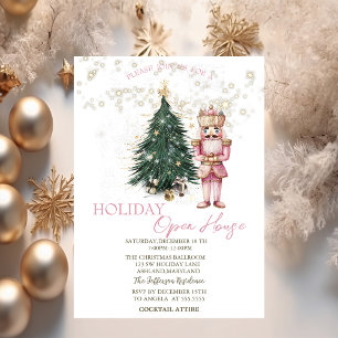 Pine Tree,Presents,Stars Nutcracker Open House Invitation