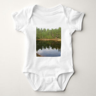 Pine Tree Reflection Lake Baby Bodysuit