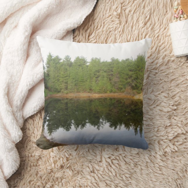 Pine Tree Reflection Lake Cushion (Blanket)