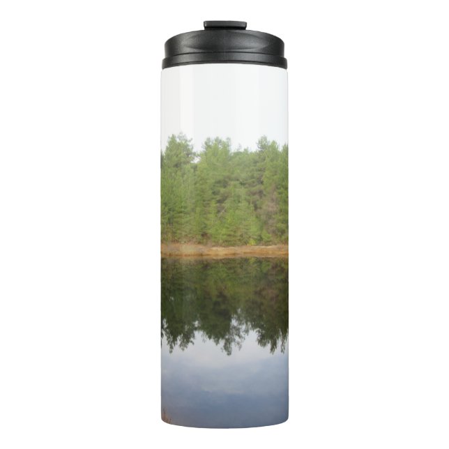 Pine Tree Reflection Lake Thermal Tumbler (Front)