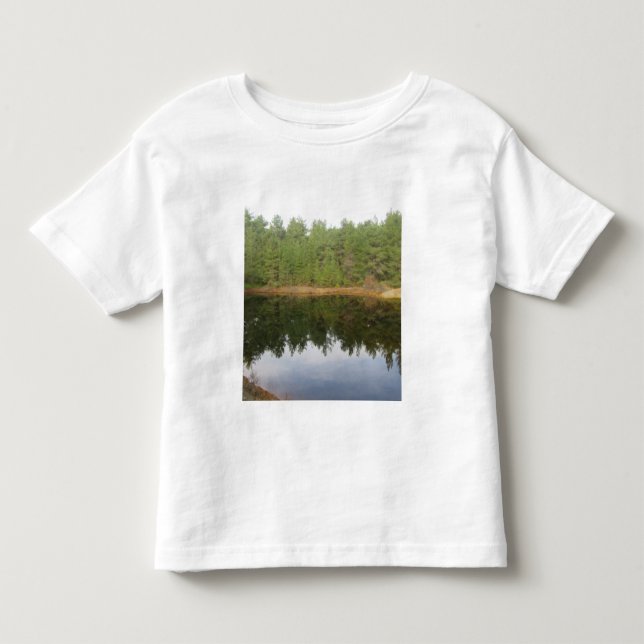 Pine Tree Reflection Lake Toddler T-Shirt (Front)