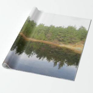 Pine Tree Reflection Lake Wrapping Paper