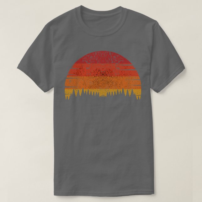 Pine Tree Retro Silhouette 3 T-Shirt (Design Front)
