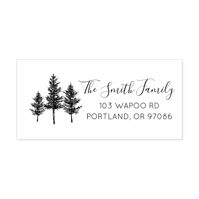 Pine Tree Return Address Stamp (Design)