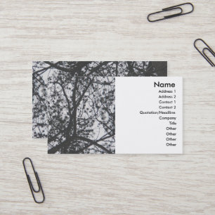 Pine Tree Silhouette Business Card