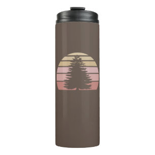 Pine Tree Silhouette Thermal Tumbler