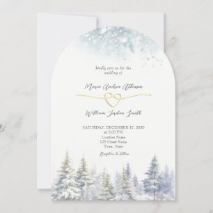 Pine Tree Winter Wedding Invitation