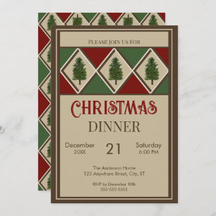 Pine Trees and Harlequin Invitations