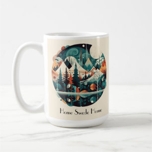 Pine Trees and Mountains, customisable Coffee Mug