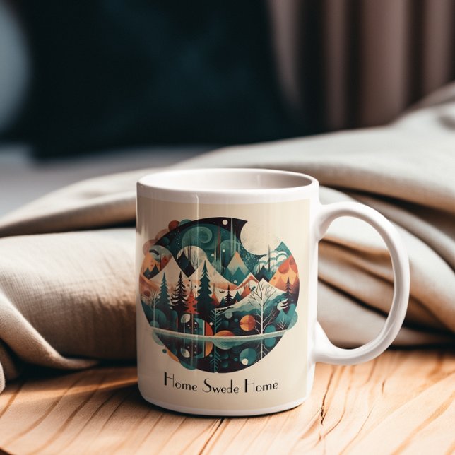 Pine Trees and Mountains, customisable Coffee Mug (Creator Uploaded)