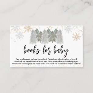 Pine Trees Baby Shower Books for Baby Business Card