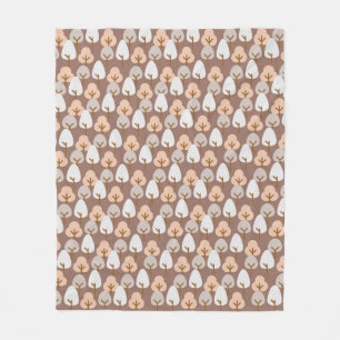 Pine Trees Botanical Pattern Cosy Fall Autumn Fleece Blanket