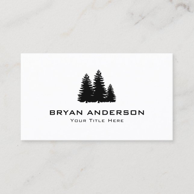 Pine Trees Business Card (Front)