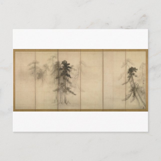 Pine Trees by Hasegawa Tohaku 16th Century Postcard (Front)