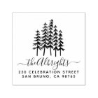 Pine Trees & Family Name Signature Return Address