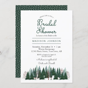 Pine Trees Forest   Bridal Shower   Invitation