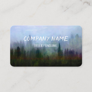 pine trees forest nature art landscape   business card
